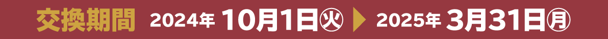 交換機間 2024年10月1日 2025年3月31日