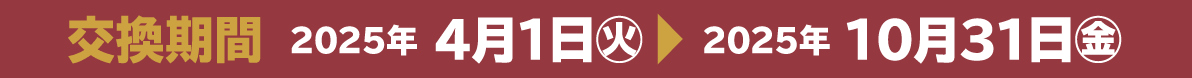 交換機間 2024年4月1日 2024年10月31日